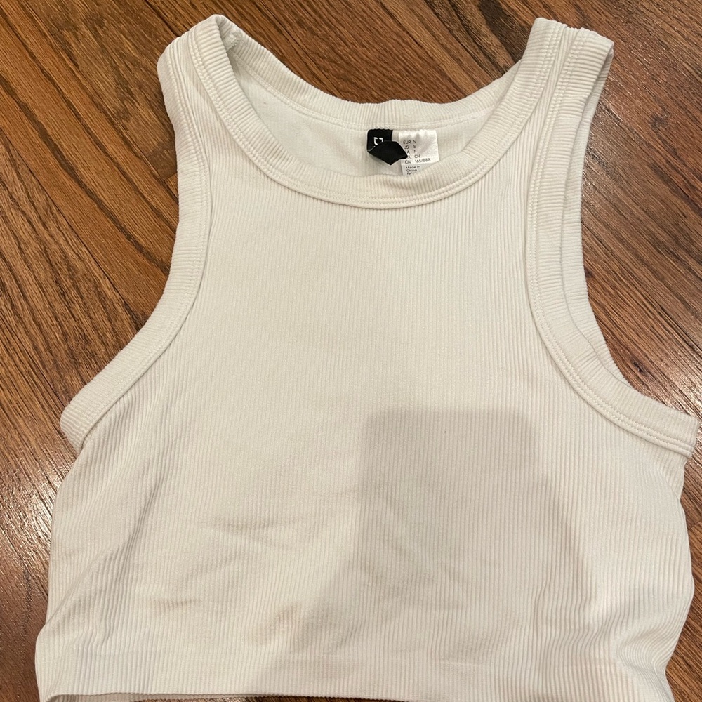 NEW H&M White Crop Tank